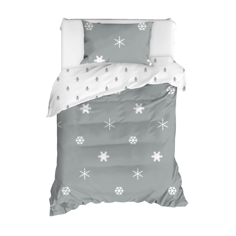 Ensemble de housse de couette 100% coton Props, Housse de couette 61 po x 79 po + 1 taie d'oreille