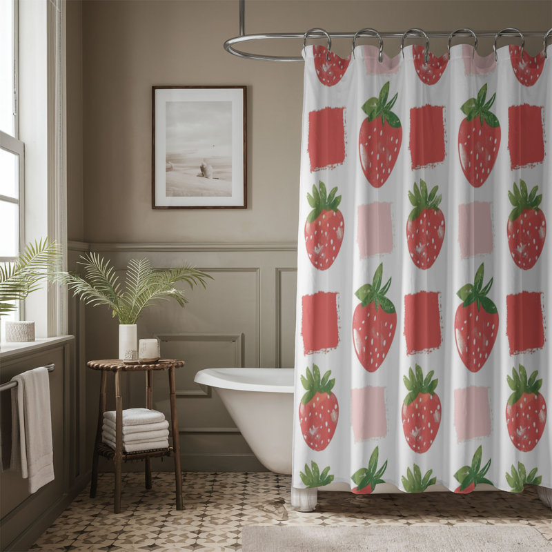 Rideau de douche Berry Art - Premium, H 74 po x l 71 po