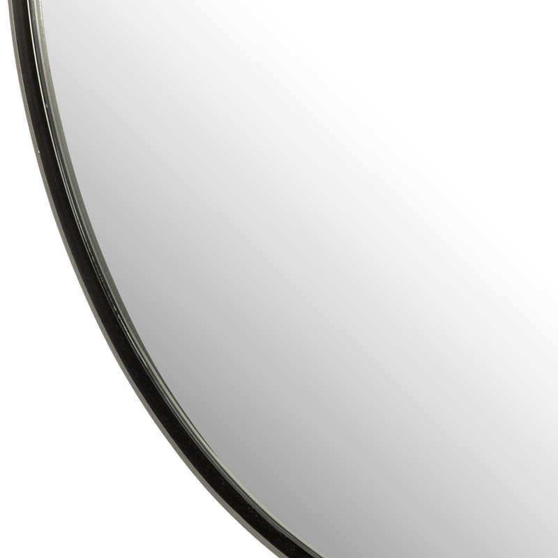 Vina Metal Wall Mirror, Antiqued Iron, 30" H x 30" W