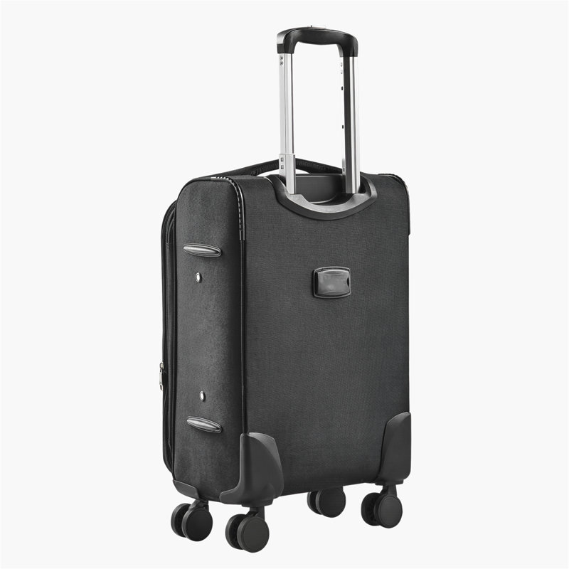 28-Inch Softside Expandable Luggage with Spinner Wheels Checked Suitcase