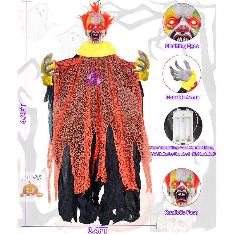 Clown animé 50 po d'Halloween