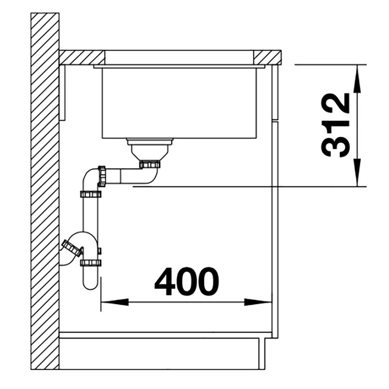 Subline 73 x 46cm Undermount Kitchen Sink, Coffee