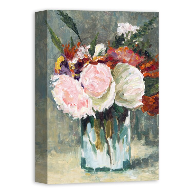 Simple Flowers Simple Vase - Wrapped Canvas Painting Winston Porter Size: 20 H x 20 W x 1.25 D