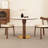 White&Walnut Round Sintered Stone Dining table
