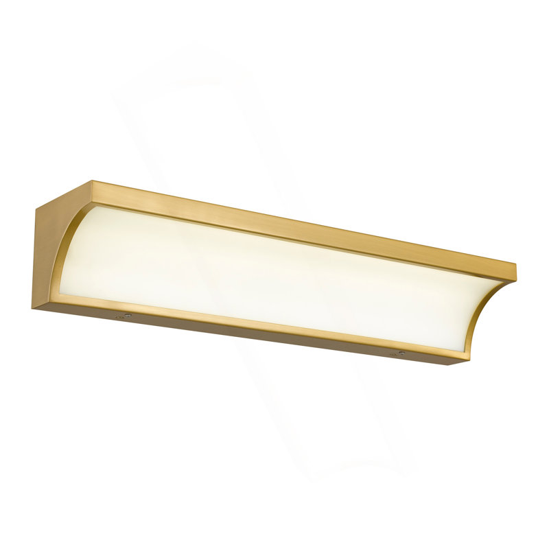 Barre d'éclairage de meuble-lavabo moderne / contemporaine 24 pouces à DEL intégrée en laiton antique, Laiton antique