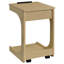 Table d'appoint en forme de C avec roulettes en chêne clair Ralston-481569721