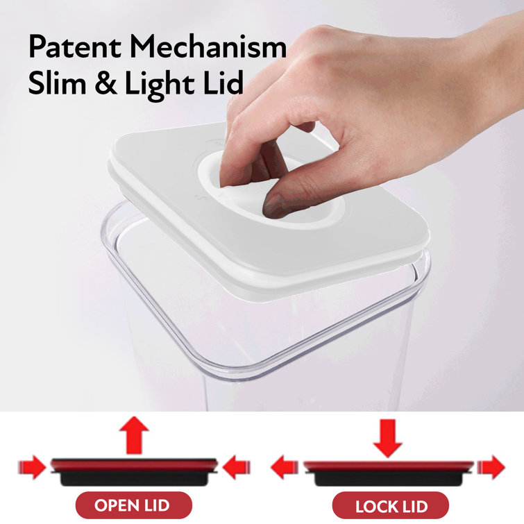Neoflam Smart Seal 8pc Patent Airtight Kitchen Pantry Canister/Organizer  Clear Plastic Container & Simple Twist Lids, 100% Leak Proof, Dishwasher