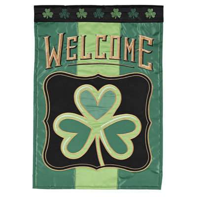 Flag Shamrock Welcome 29x42