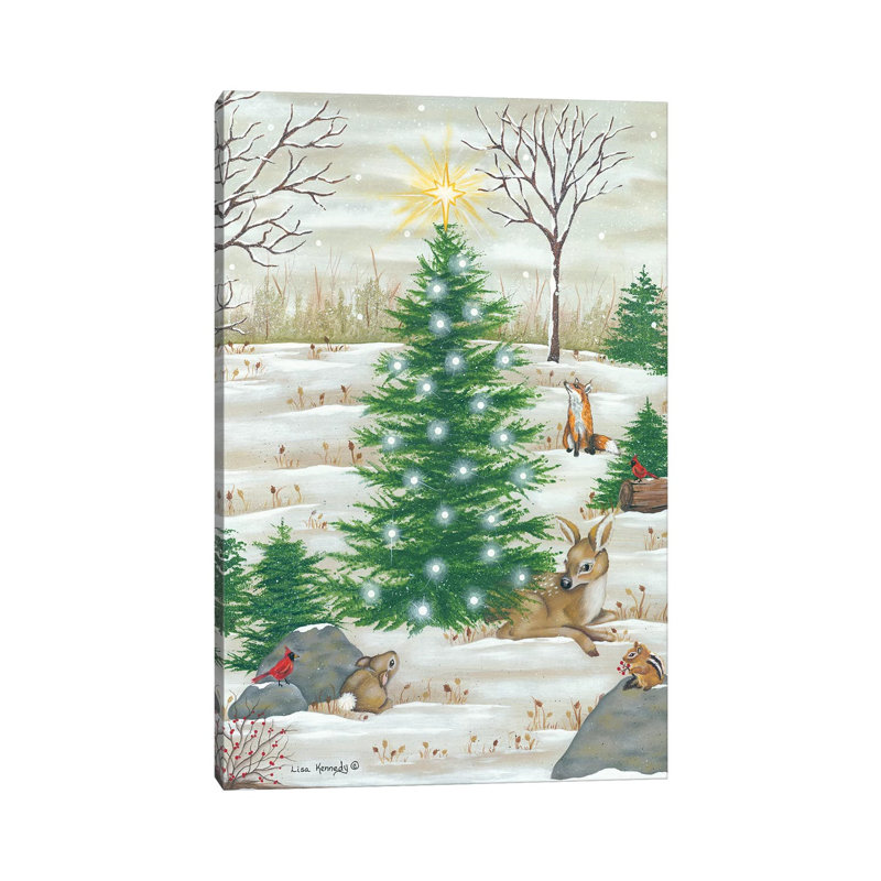 Baby Deer by Lisa Kennedy - Painting on Canvas, Wrapped Canvas, 30.48cm H x 20.32cm W x 1.91cm D