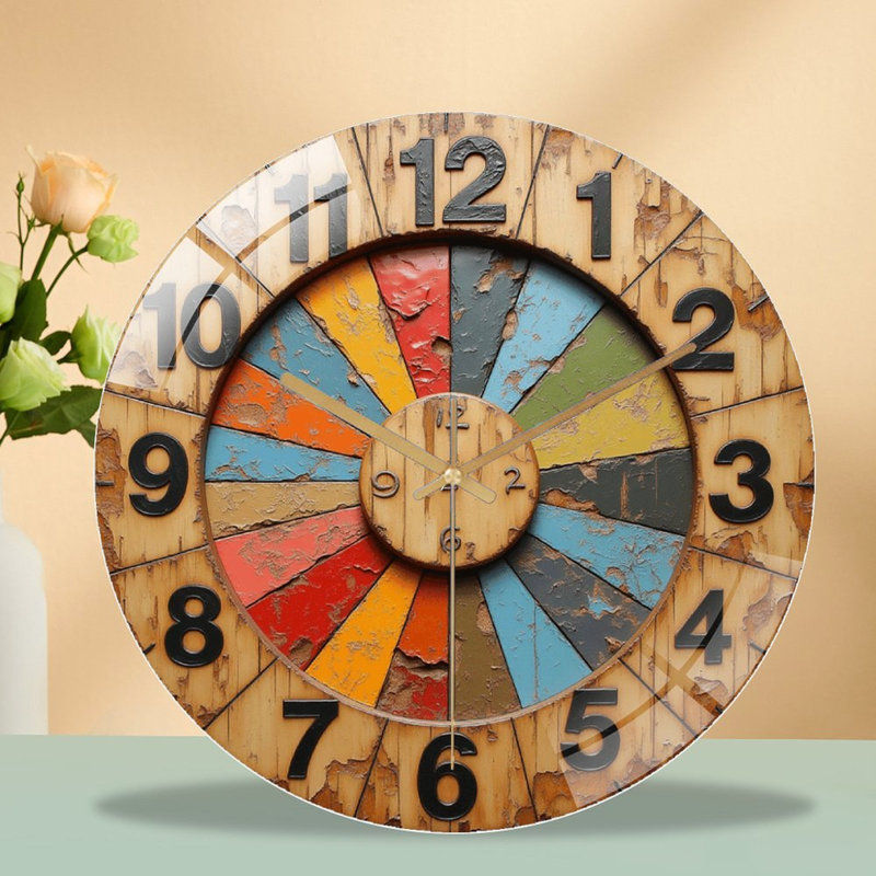 Horloge murale rétro rétro 12 pi