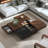 Zaryia Modern Square Walnut Wood Coffee Table with Sliding Top and Hidden Storage Compartment-582041540