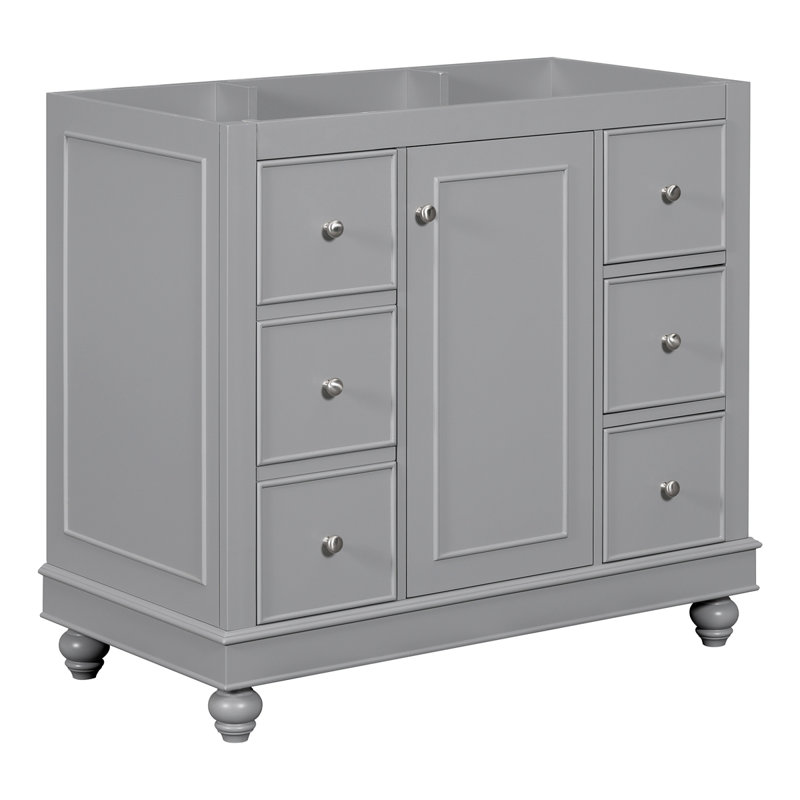 [Cabinet seulement] Meuble-lavabo (lavabo non inclus), Gris