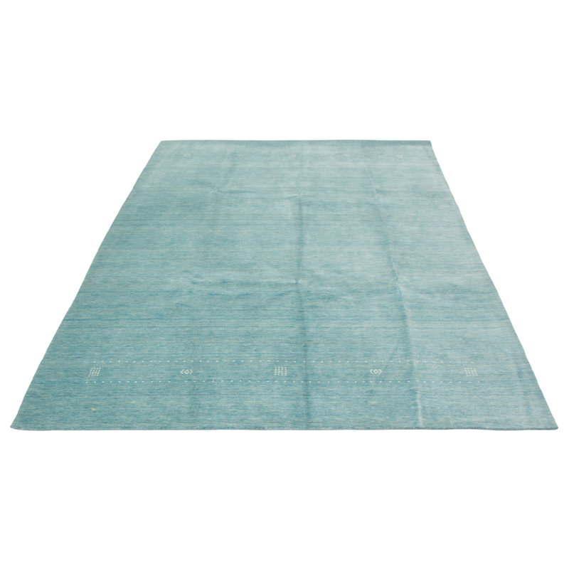 Tapis turquoise Kashkuli Gabbeh 8 pi 10 po x 11 pi 10 po