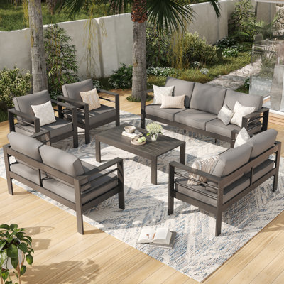 Tashiya 9 - Person Outdoor Seating Group with Cushions