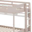 Lit superposé simple au-dessus d'un lit simple avec lumières DEL et tiroirs de rangement, cadre de lit superposé en bois peu encombrant avec tablette à 3 compartiments et garde-corps, lit maisonnette-128987855-128987854