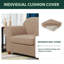 Textured Grid Stretch Soft Box Cushion Armchair Slipcover-91323917