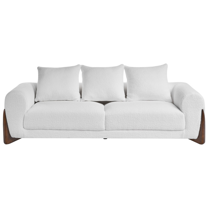Tavin Fabric Sofa, White, 3