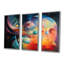 Ensemble de salon Rainbow Moons Retro Geometrics - Abstract Landscape Wall Art-108313345-108313344