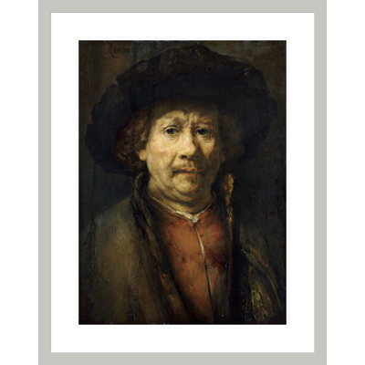 Autoportrait par Rembrandt van Rijn - Estampe numérique encadrée