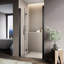 Porte de douche pliante en demi-cadre avec verre trempé transparent de 31,5 à 33 po x H 72 po