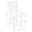 Ensemble de salle à manger 5 pièces à hauteur de comptoir comprenant une table carrée avec piédestal et 4 chaises de cuisine, 54 x 54 pouces, cappuccino-129910329-129910326-98589825