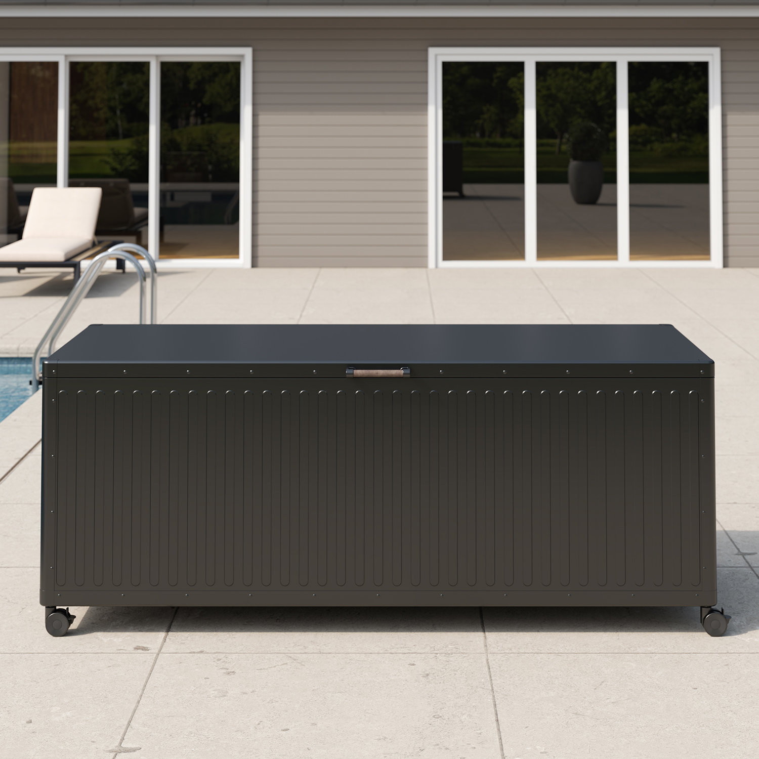 Mirador 370 Gallon Large Outdoor Deck Box With Wheels | Wayfair
