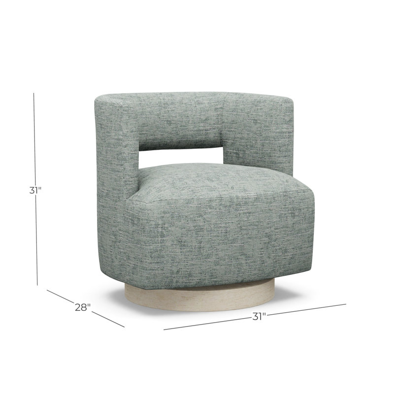 Crystle Swivel Barrel Chair, Sandstone, 9637-49