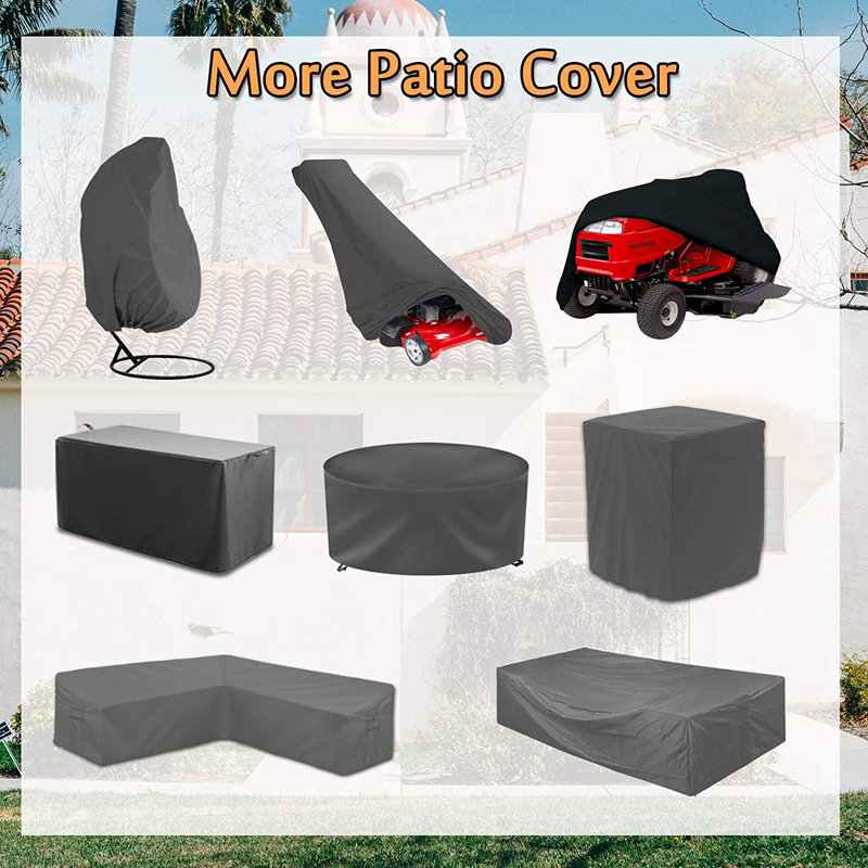 33.5'' Outdoor Patio Sectional Cover, Gray