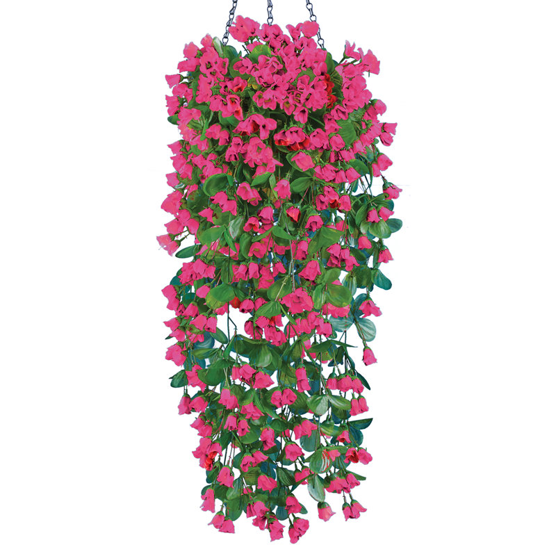 Buisson de tulipes en cascade suspendus - ensemble de 3, Rose
