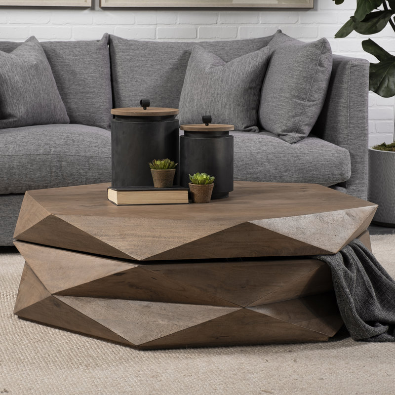 Table basse Malonne, Brun moyen, H 15 po x l 48 po x L 48 po