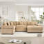 Canapé modulaire surdimensionné en velours côtelé avec 4 repose-pieds et 13 coussins décoratifs Modern-454274738