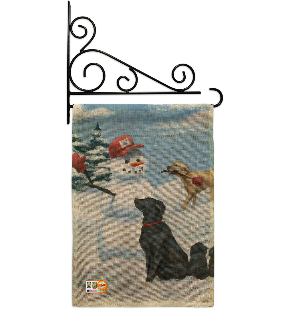 Double Sided 18.5'' H x 13'' W Burlap Animal Garden Flag Breeze Decor