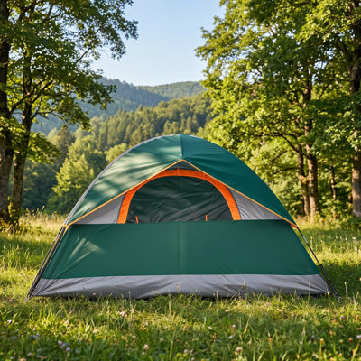 87"x63" Lightweight 2-Person Dome Camping Tent with Removable Rainfly and Stargazing Mesh Windows