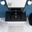 Meuble-lavabo mural simple 36 po avec lavabo en résine noire intégré-229819658