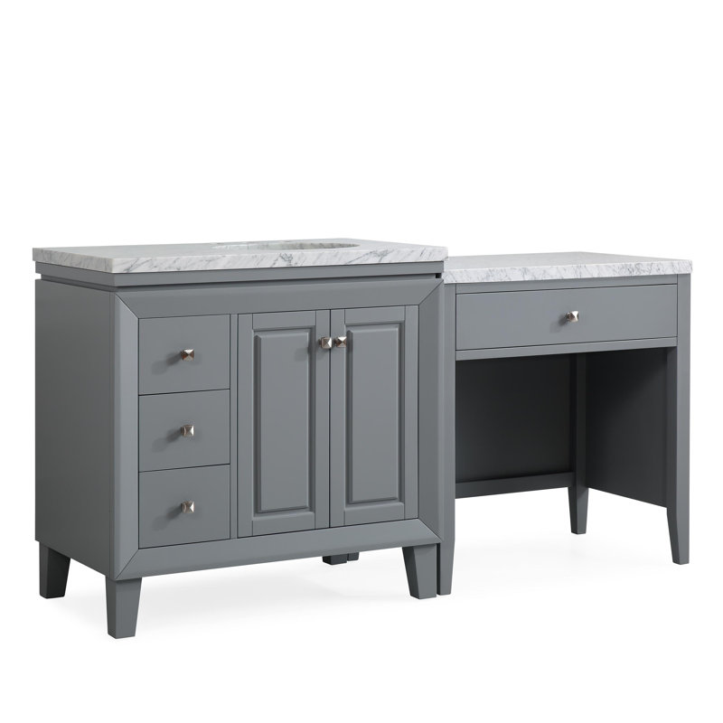 67" Bathroom Single Vanity Cabinet Off Center Sink on the Right