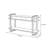 Gold Black Modern Console Table-611269059