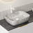 Hannah 19" Bathroom Ceramic Vessel Sink with Marble Pattern (Sink Only)-129619064-129619052