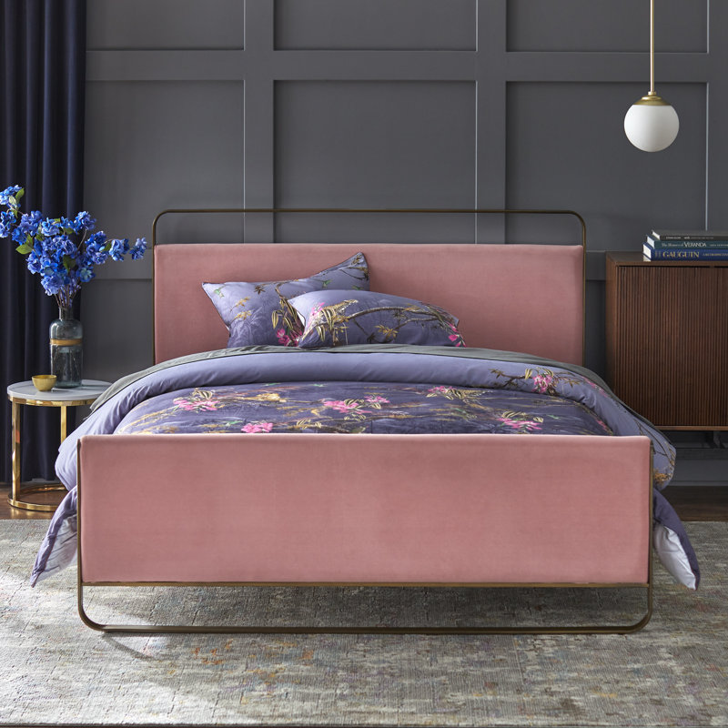 Upholstered Metal Platform Bed