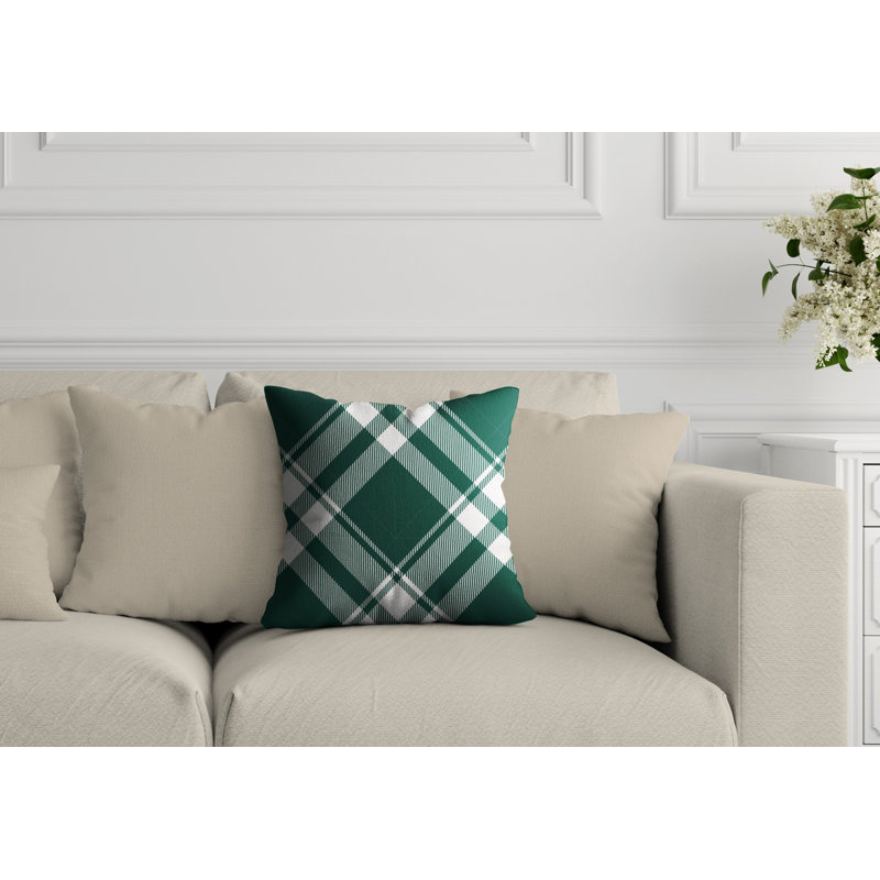 Housse et insert de coussin extérieur d'extérieur, Vert, L 19 po x H 19 po