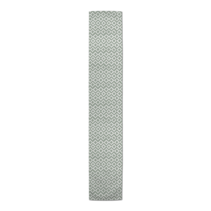 Fonseca Geometric Table Runner, 72" x 16", Green