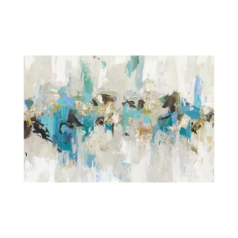 Blue Silver III by Tom Reeves - Wrapped Canvas Painting, 152.5 cm H x 101.5 cm W