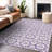 Premium Machine Washable Tweedy Lavender Rug-343023784