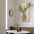 3D Abstract Natural Sandstone Handmade Sculpture With Artificial Plants Wall Decor