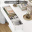 Ensembles de chambre à coucher 2 pièces, lit tapissier à DEL avec usb et 2 tiroirs, commode à 5 tiroirs de l 39,4 po-1152915084-1152915085