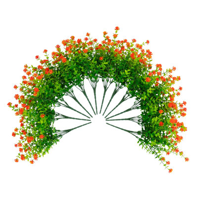 14In. UV Resistant Artificial Morning Glory Bush (Indoor/Outdoor) - Set Of 12