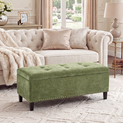 42" Tufted Rectangle Storage Ottoman