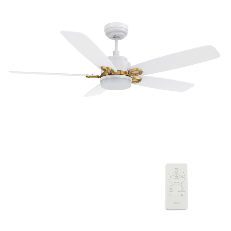 Demitrus 52" Smart Ceiling Fan With Remote, Light Kit IncludedWorks With Google Assistant And Amazon Alexa,Siri Shortcut.