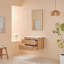 Meuble-lavabo mural simple et flottant 30 po avec lavabo en céramique