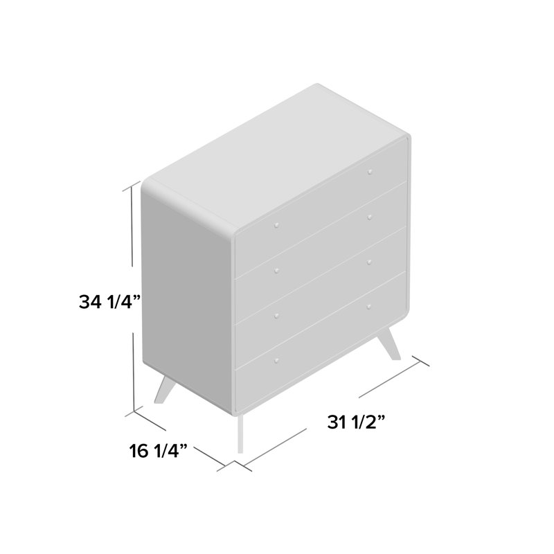 Poulan 31.5'' W 4 - Drawer Dresser