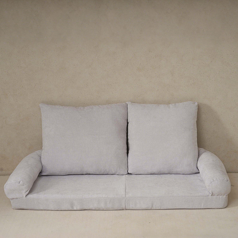 Convertible Fold-Out Single Sofa Bed, White